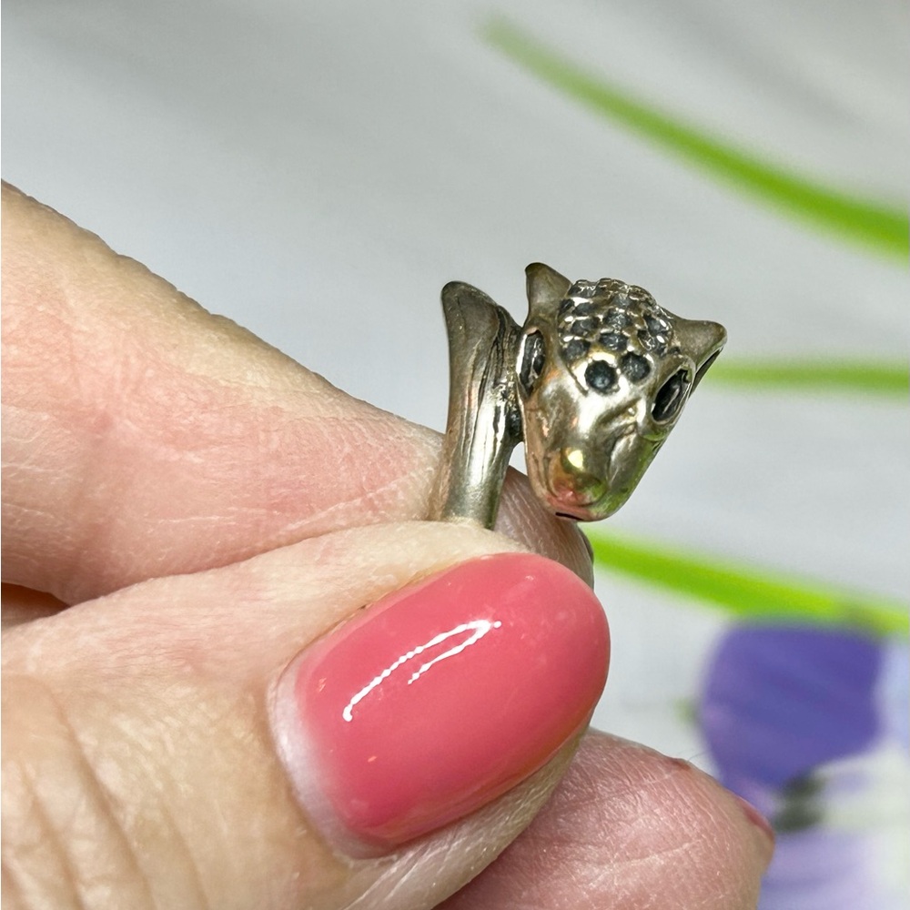Gold Panther Cheetah wrap around bypass Ring size 8
